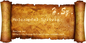 Holczapfel Szilvia névjegykártya